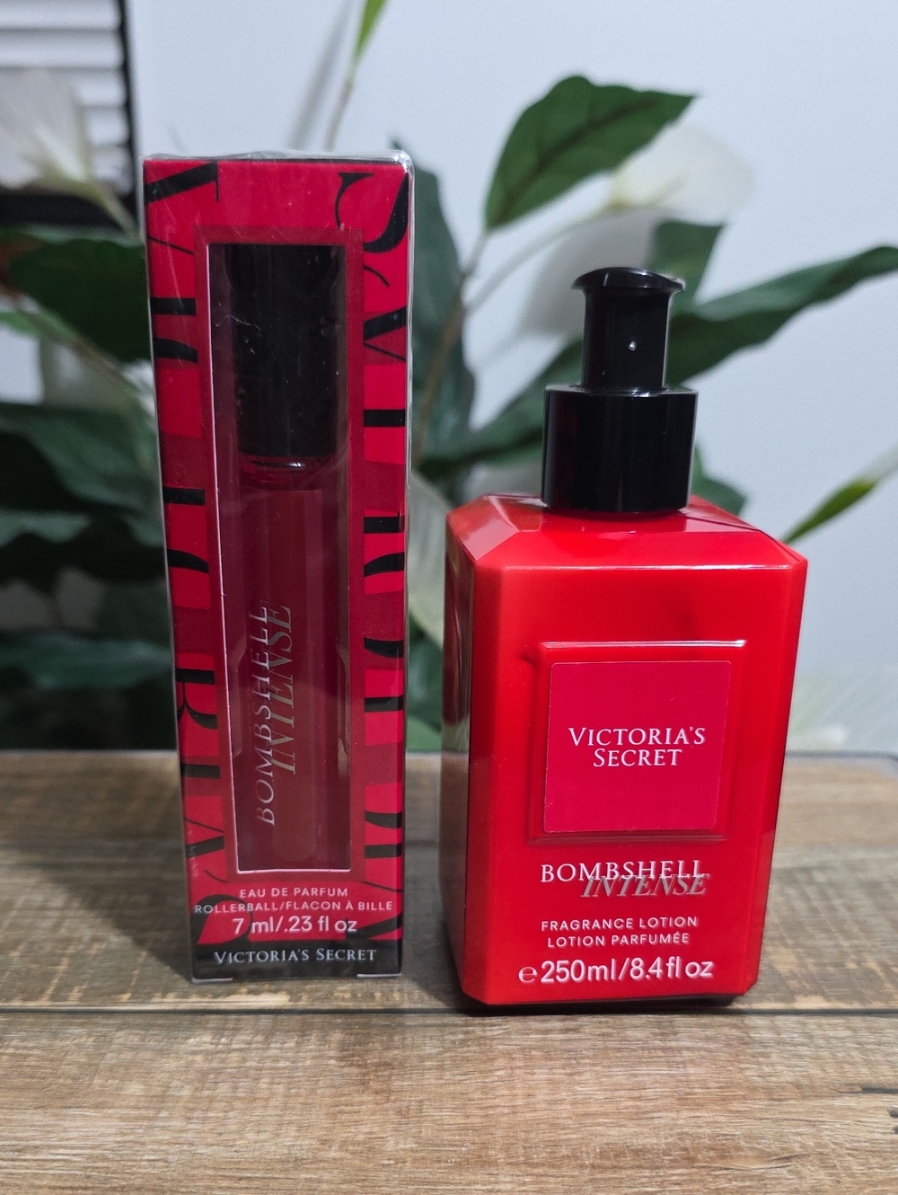Victoria's Secret Bombshell Intense Lotion & Rollerball Set - Red